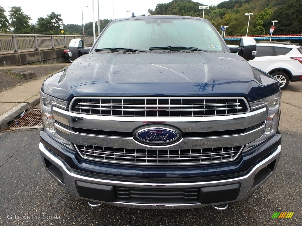 2018 F150 Lariat SuperCrew 4x4 - Blue Jeans / Light Camel photo #7