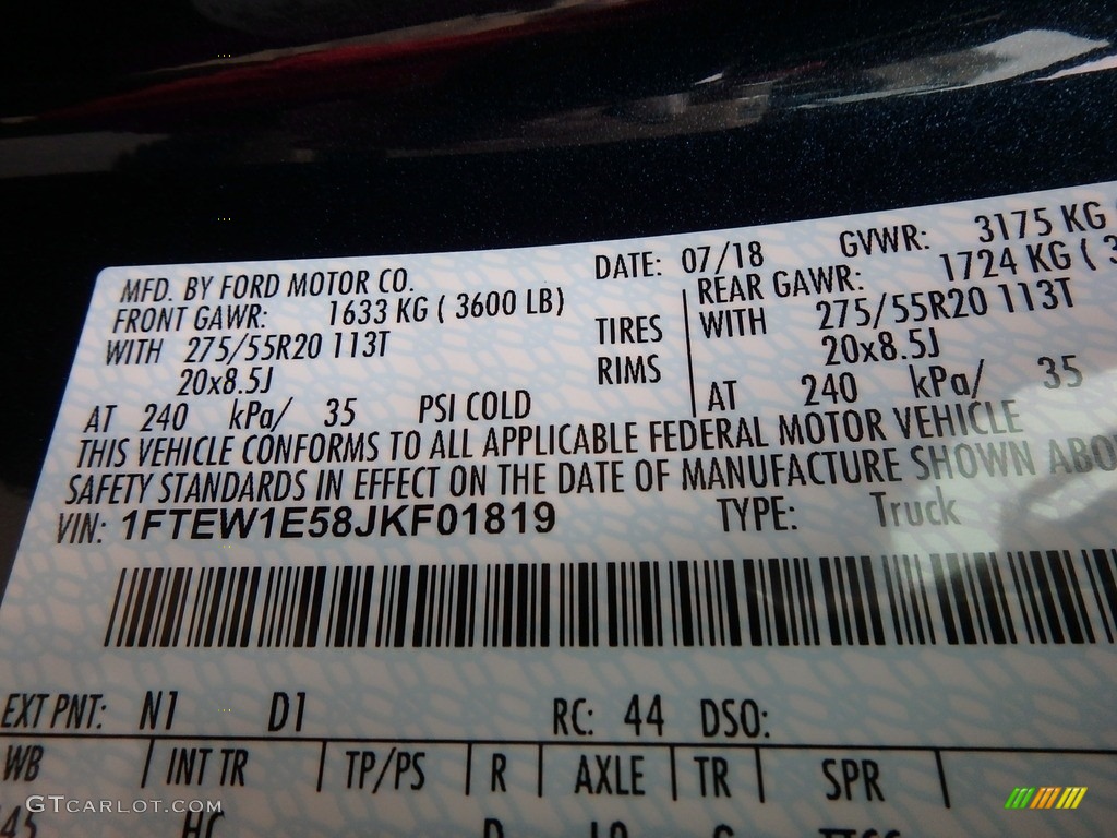 2018 F150 Lariat SuperCrew 4x4 - Blue Jeans / Light Camel photo #11