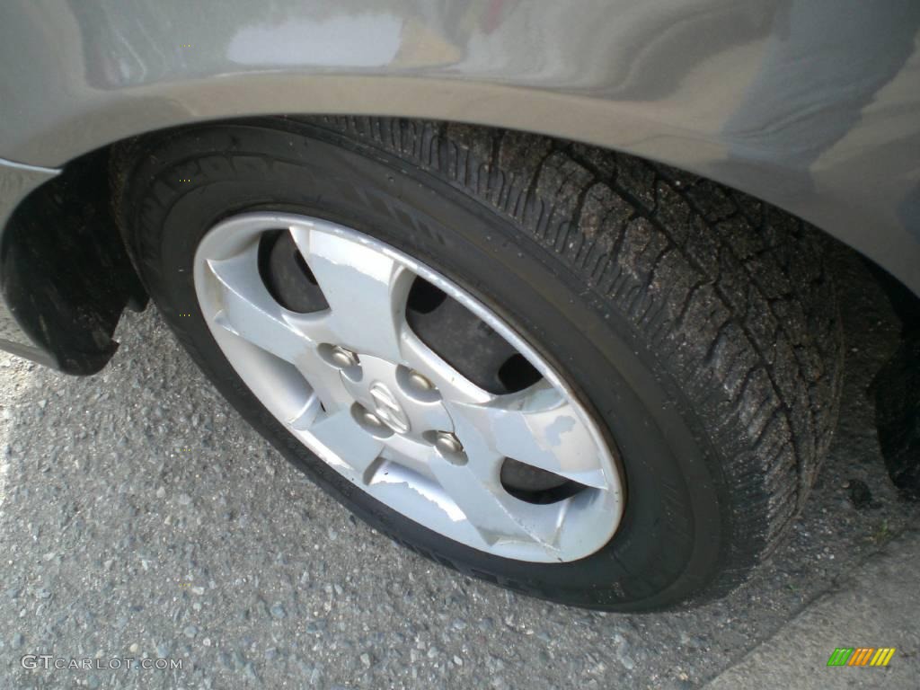 2001 Accent GS Coupe - Charcoal Gray / Gray photo #18