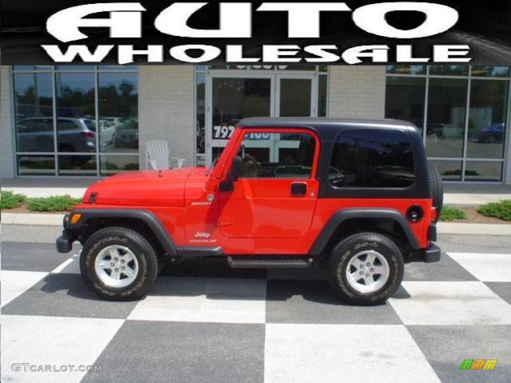 2006 Wrangler Sport 4x4 - Flame Red / Dark Slate Gray photo #1