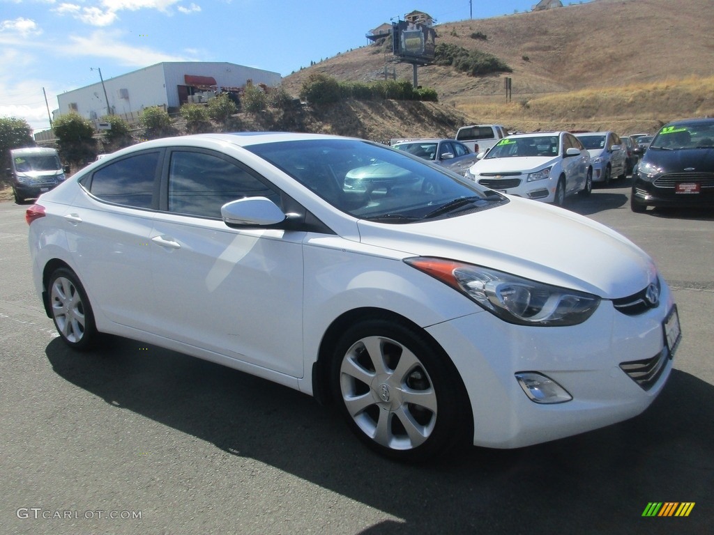2013 Elantra Limited - Shimmering White / Beige photo #1