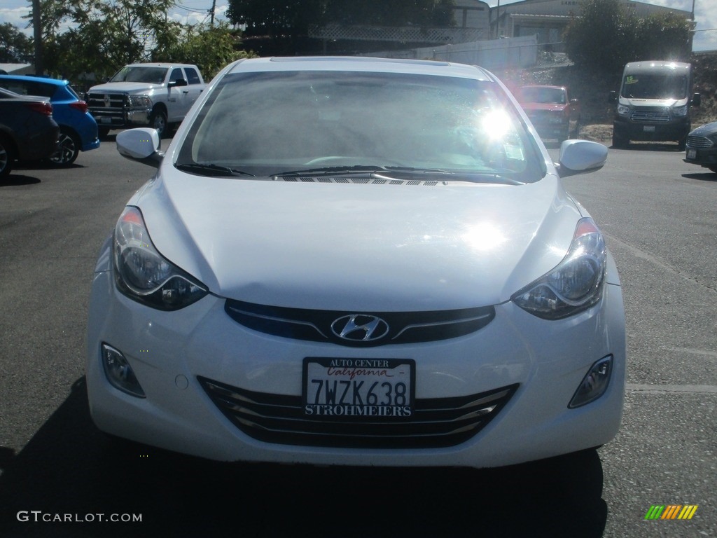 2013 Elantra Limited - Shimmering White / Beige photo #2