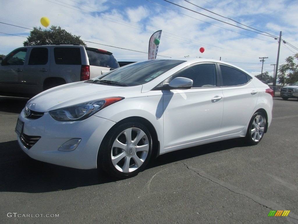 2013 Elantra Limited - Shimmering White / Beige photo #3