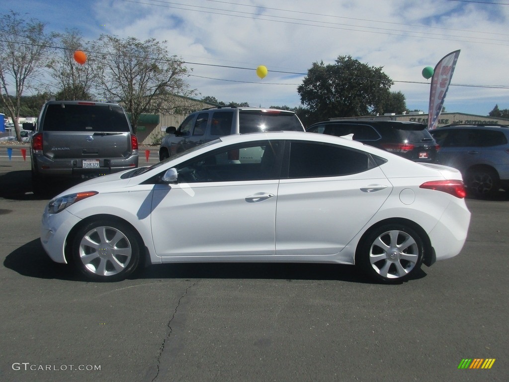 2013 Elantra Limited - Shimmering White / Beige photo #4