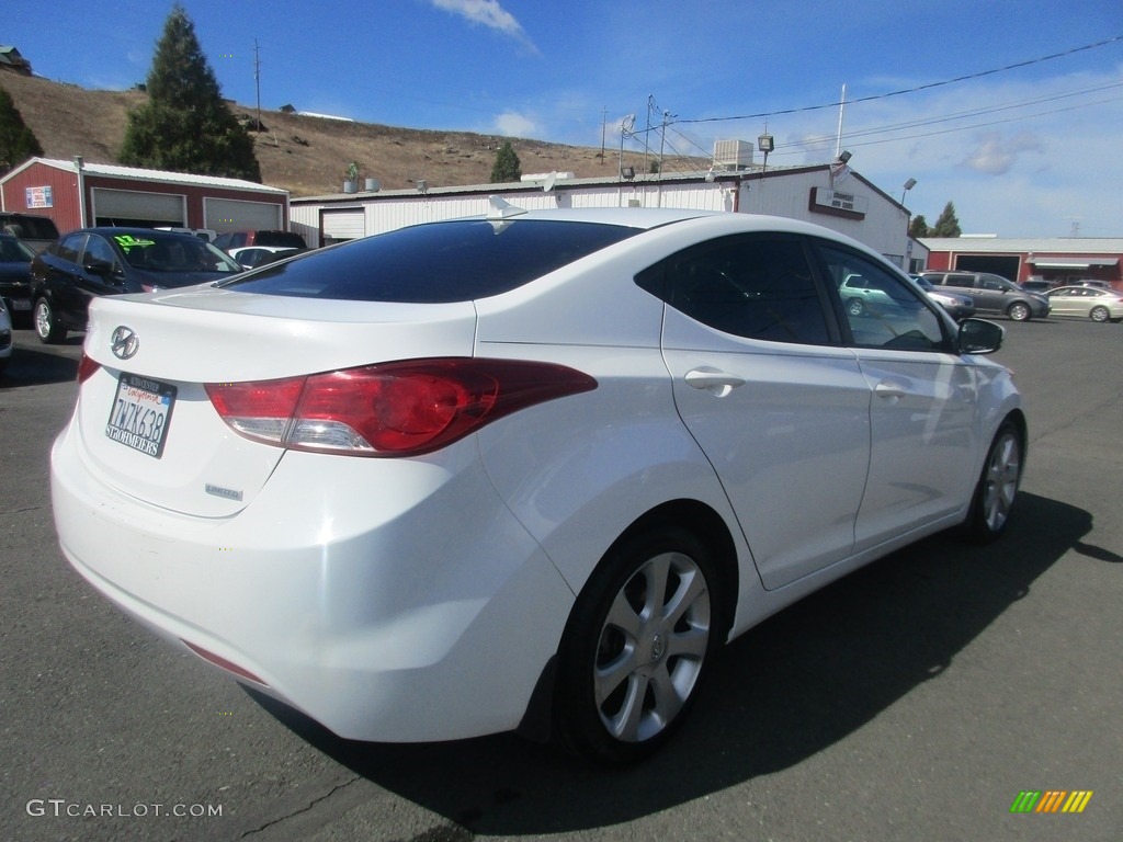 2013 Elantra Limited - Shimmering White / Beige photo #7