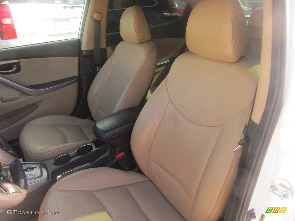 2013 Elantra Limited - Shimmering White / Beige photo #8