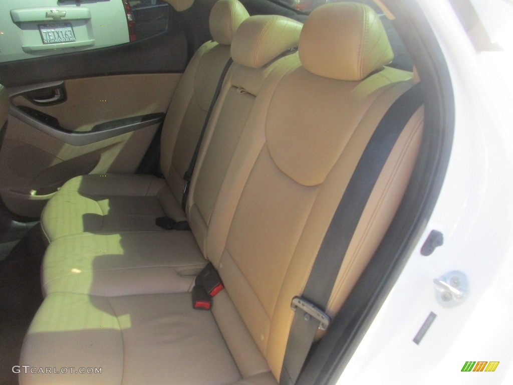 2013 Elantra Limited - Shimmering White / Beige photo #9