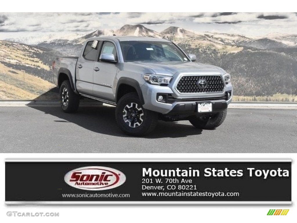 2019 Tacoma SR Double Cab 4x4 - Silver Sky Metallic / Cement Gray photo #1