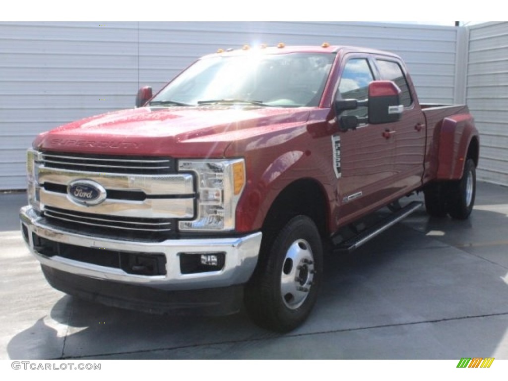 2017 F350 Super Duty Lariat Crew Cab 4x4 - Ruby Red / Black photo #3