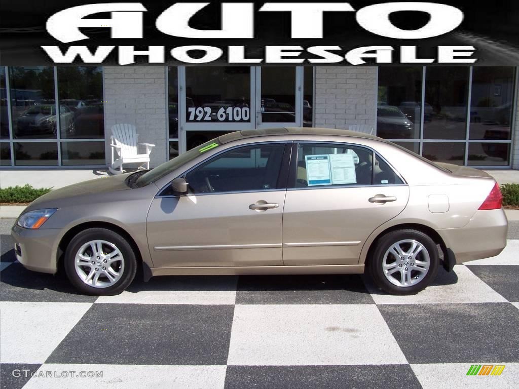 2007 Accord EX Sedan - Desert Mist Metallic / Ivory photo #1