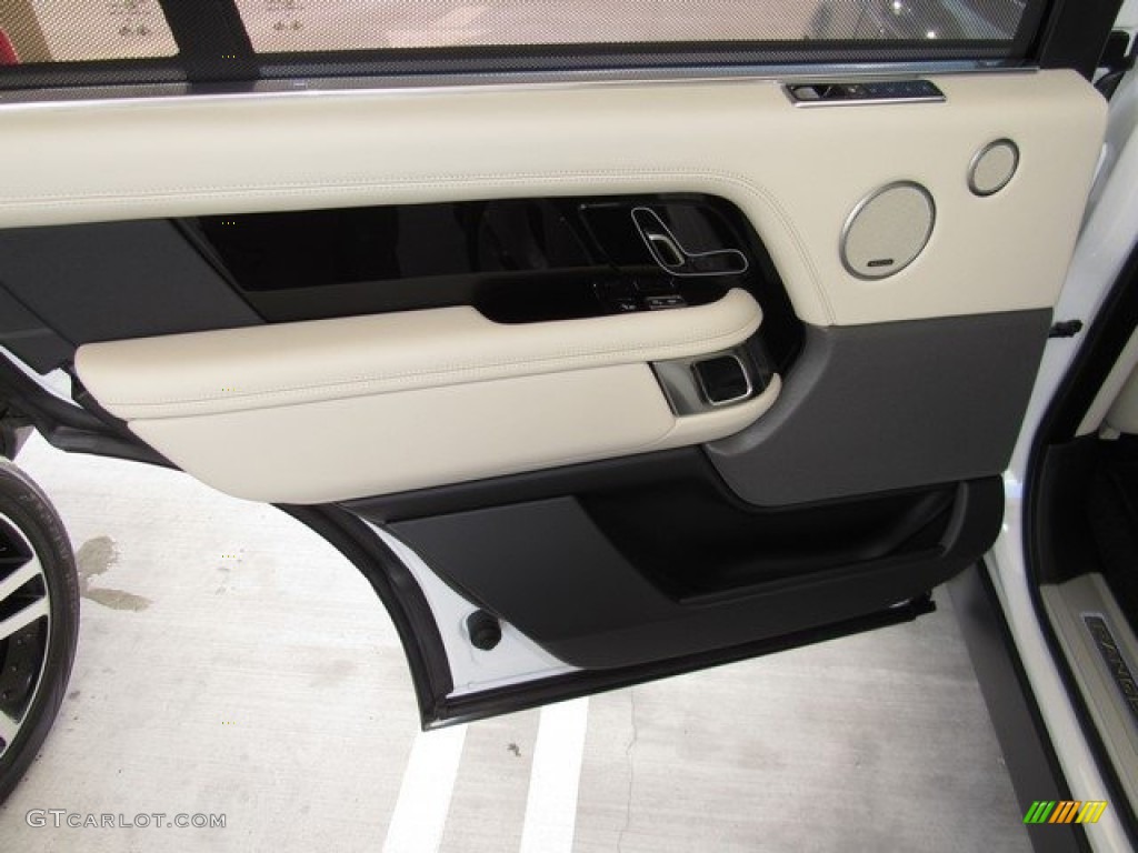 2019 Land Rover Range Rover Supercharged Ebony/Ivory Door Panel Photo #129790462