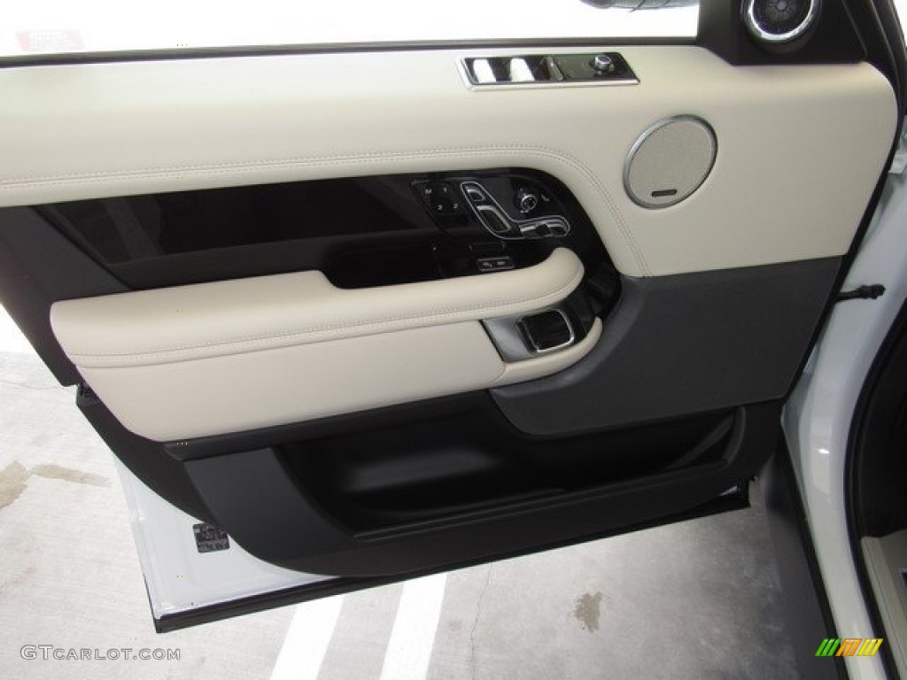 2019 Land Rover Range Rover Supercharged Ebony/Ivory Door Panel Photo #129790480