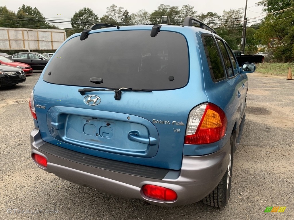 2003 Santa Fe GLS - Crystal Blue / Gray photo #6