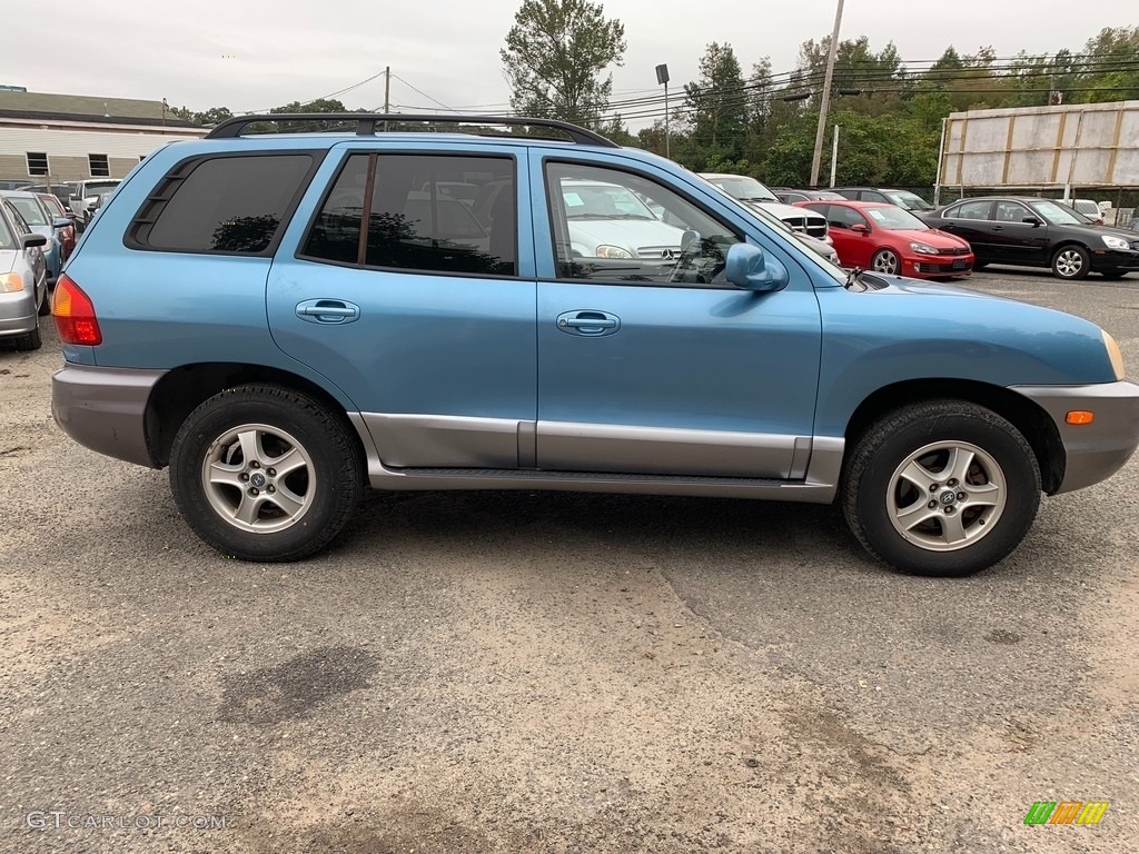 2003 Santa Fe GLS - Crystal Blue / Gray photo #8