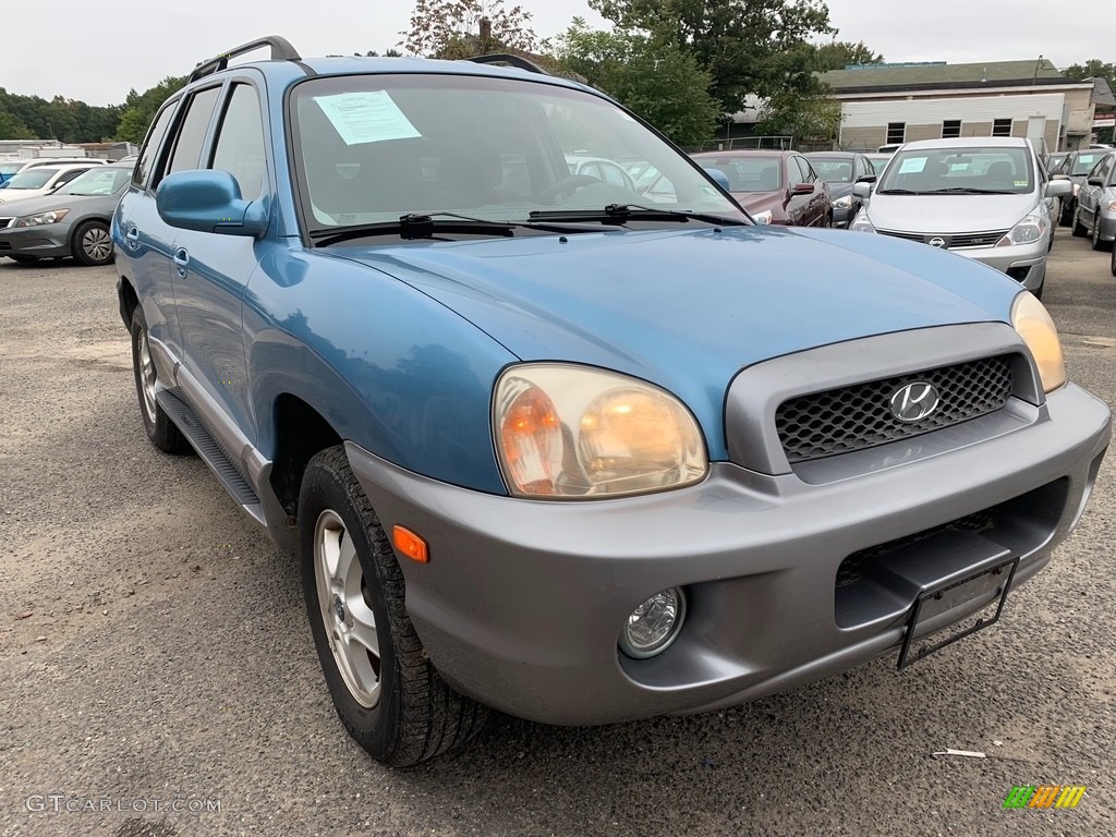 2003 Santa Fe GLS - Crystal Blue / Gray photo #9