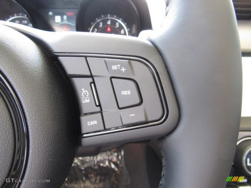 2019 Jaguar F-Type P300 Convertible Ebony Steering Wheel Photo #129793849