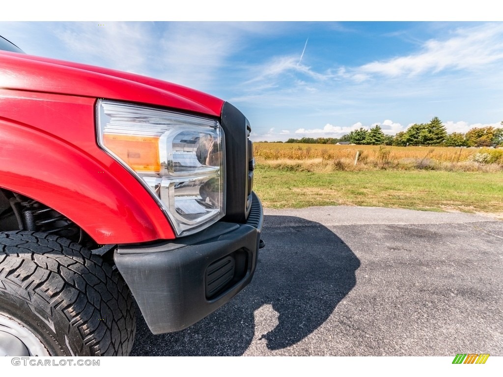 2011 F250 Super Duty XL Regular Cab 4x4 - Vermillion Red / Steel Gray photo #17