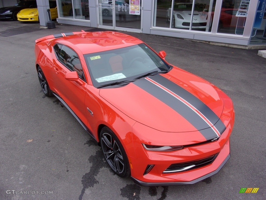 2018 Camaro LT Coupe Hot Wheels Package - Crush (Orange) / Jet Black photo #2