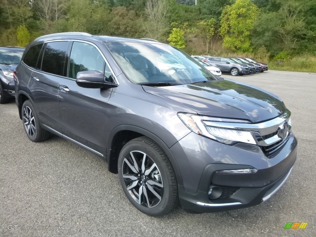 Modern Steel Metallic 2019 Honda Pilot Touring AWD Exterior Photo #129798821