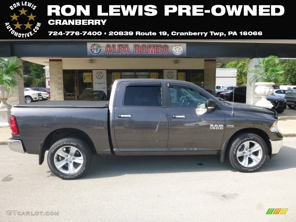 2014 1500 SLT Crew Cab 4x4 - Granite Crystal Metallic / Black/Diesel Gray photo #1