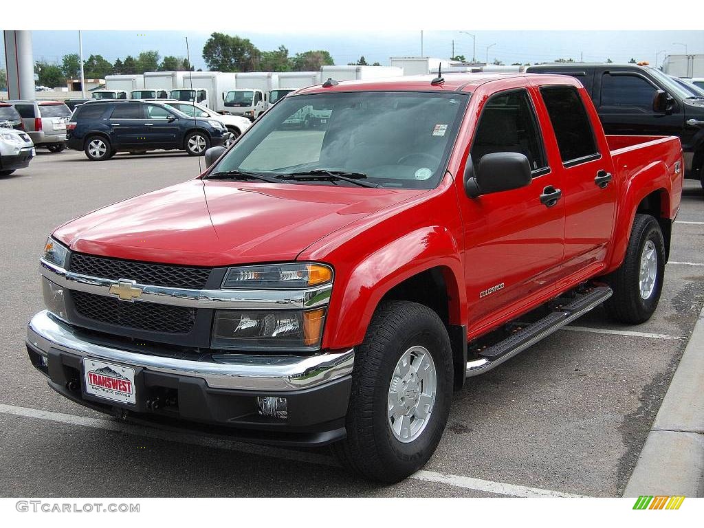 2005 Colorado Z71 Crew Cab 4x4 - Victory Red / Sport Pewter photo #3