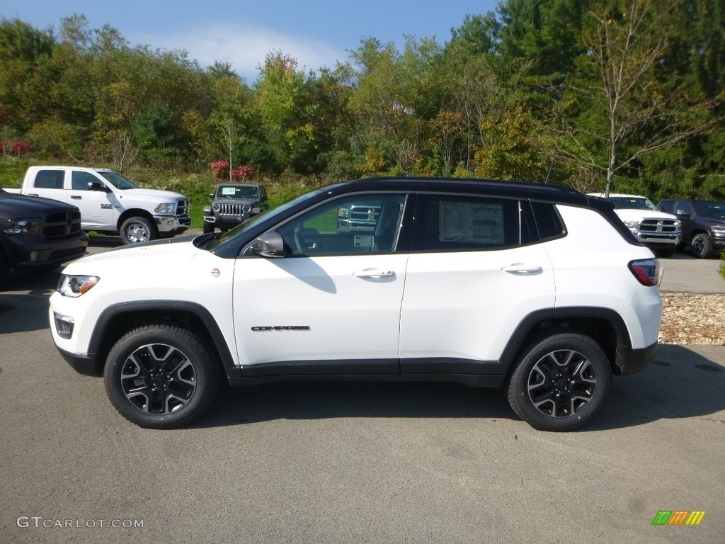 White 2019 Jeep Compass Trailhawk 4x4 Exterior Photo #129804536