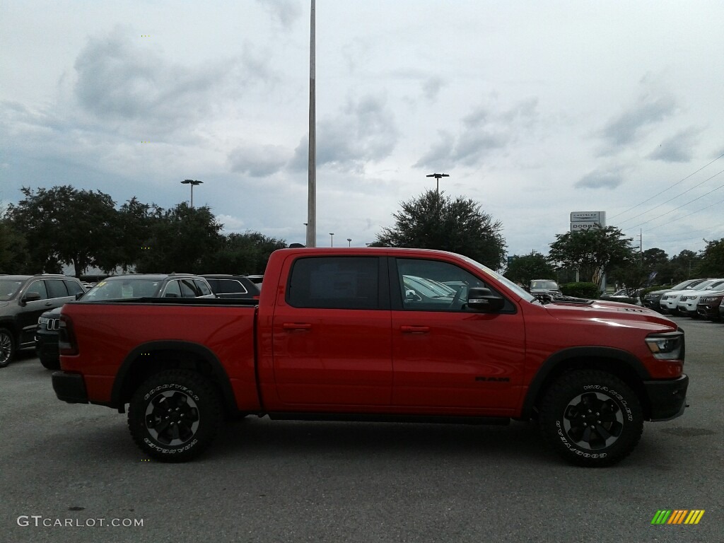 2019 1500 Rebel Crew Cab 4x4 - Flame Red / Black/Red photo #6