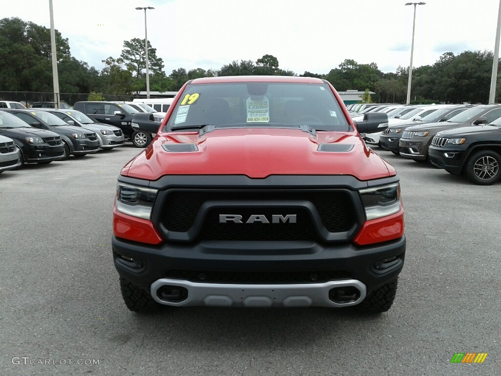 2019 1500 Rebel Crew Cab 4x4 - Flame Red / Black/Red photo #8