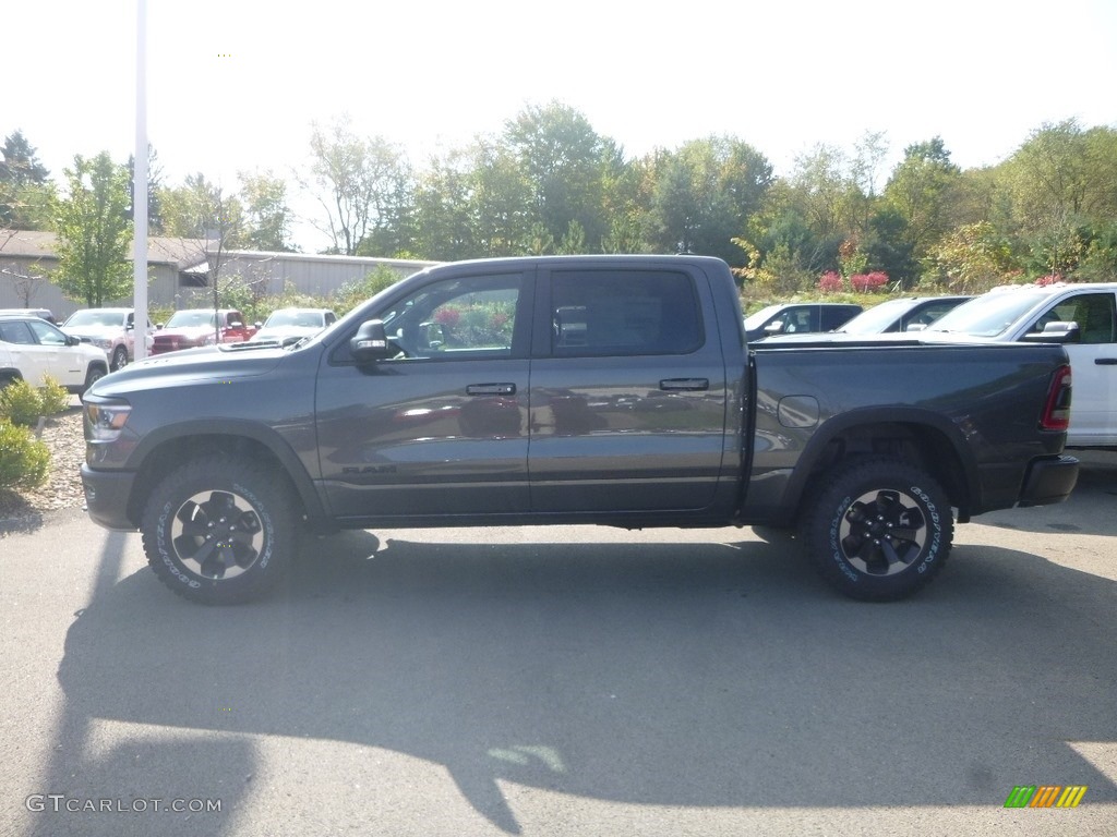 2019 1500 Rebel Crew Cab 4x4 - Granite Crystal Metallic / Black/Red photo #2