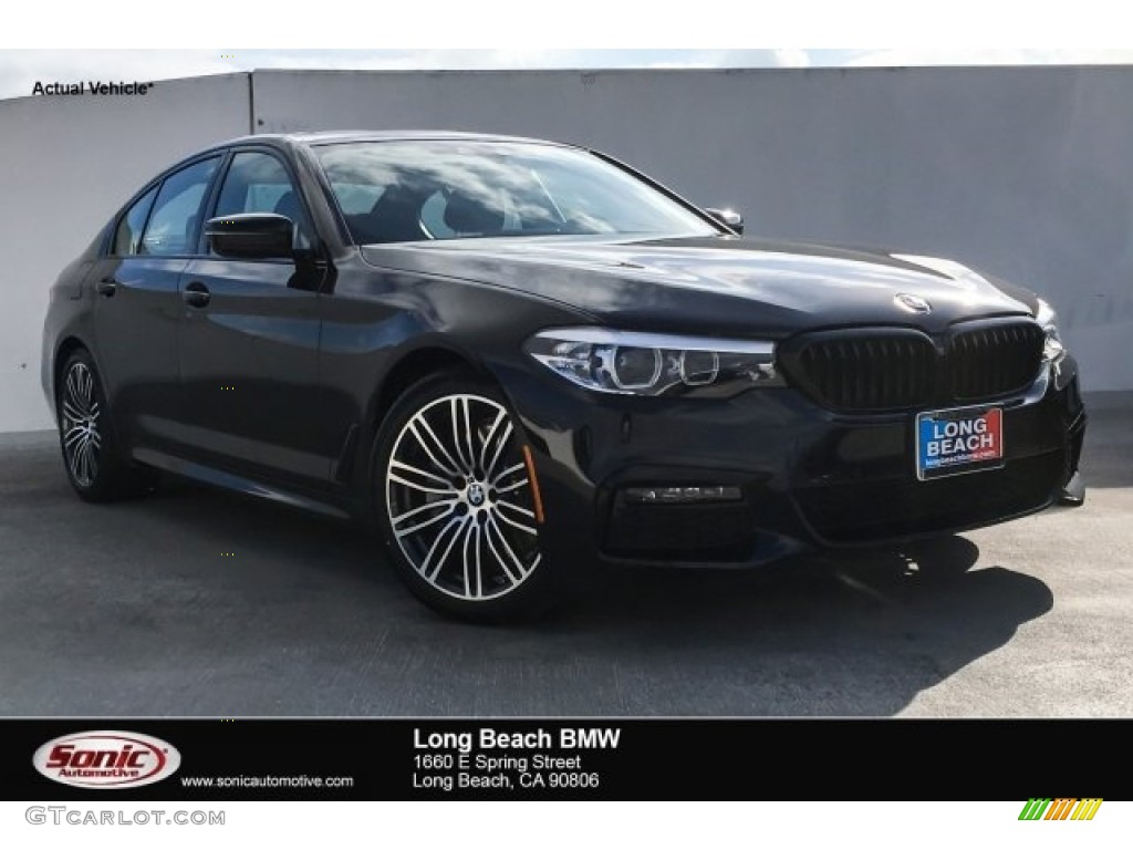 2019 5 Series 530i Sedan - Black Sapphire Metallic / Black photo #1