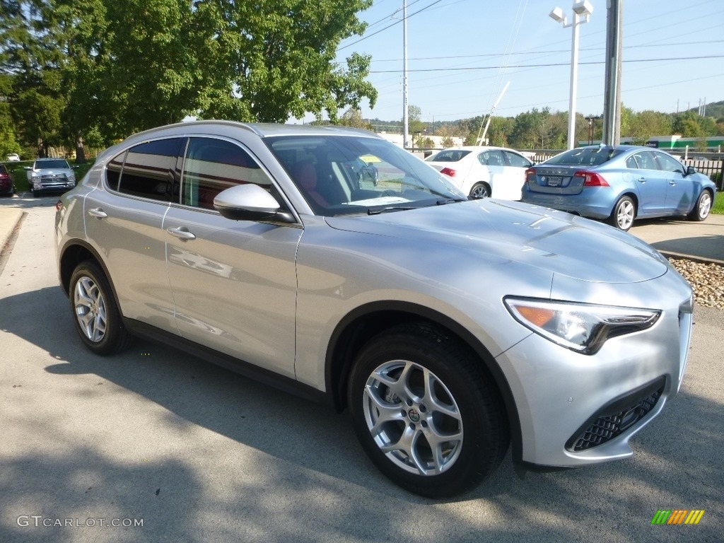 Silverstone Gray Metallic 2019 Alfa Romeo Stelvio AWD Exterior Photo #129807212