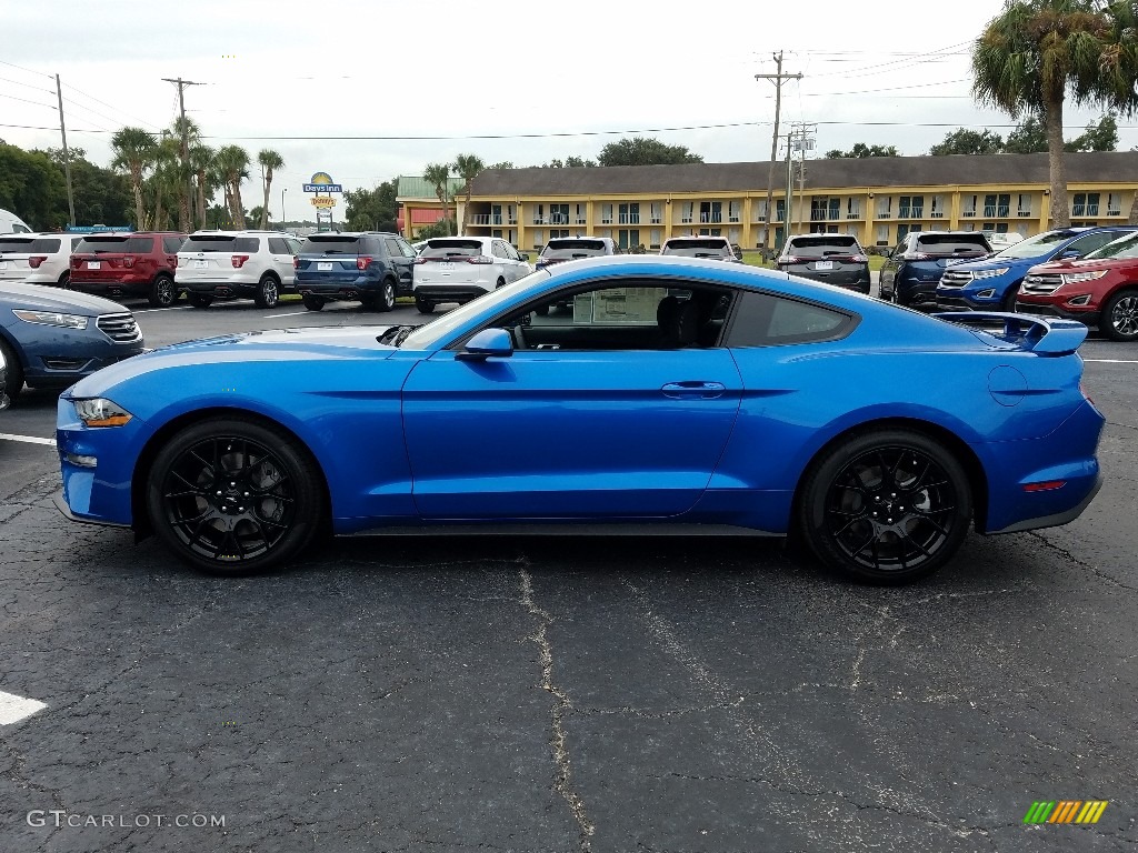 Velocity Blue 2019 Ford Mustang EcoBoost Fastback Exterior Photo #129808803