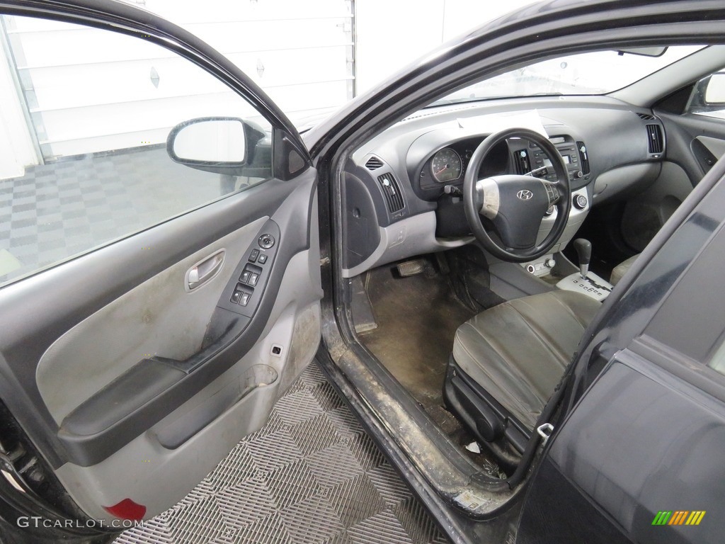2008 Elantra GLS Sedan - Black Pearl / Gray photo #5