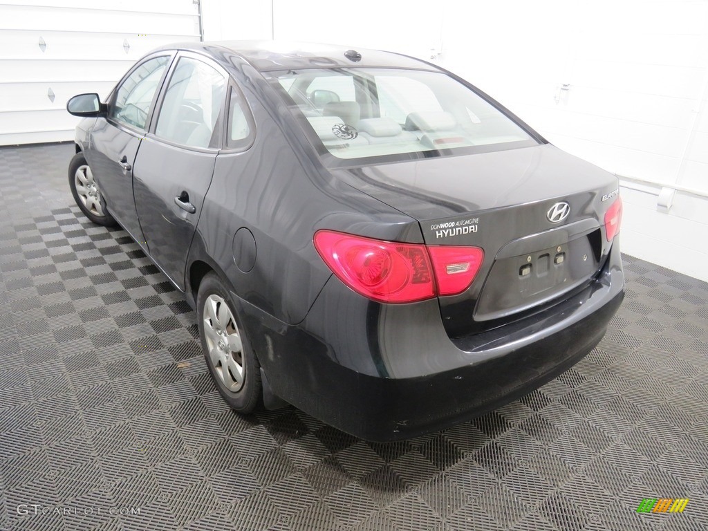 2008 Elantra GLS Sedan - Black Pearl / Gray photo #6