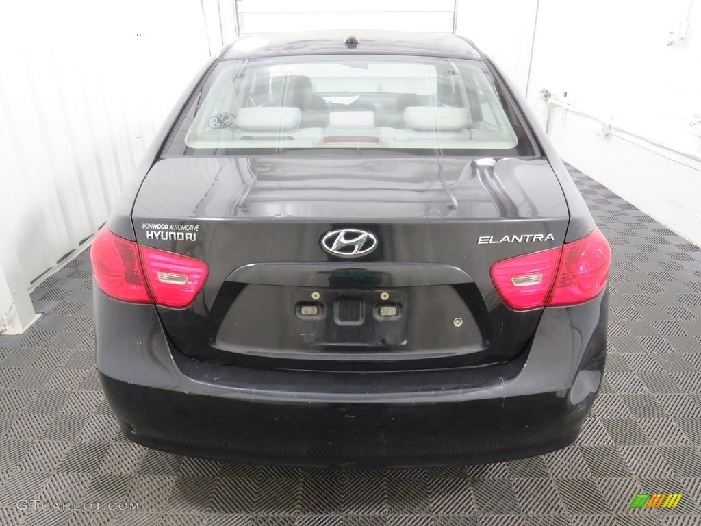 2008 Elantra GLS Sedan - Black Pearl / Gray photo #7