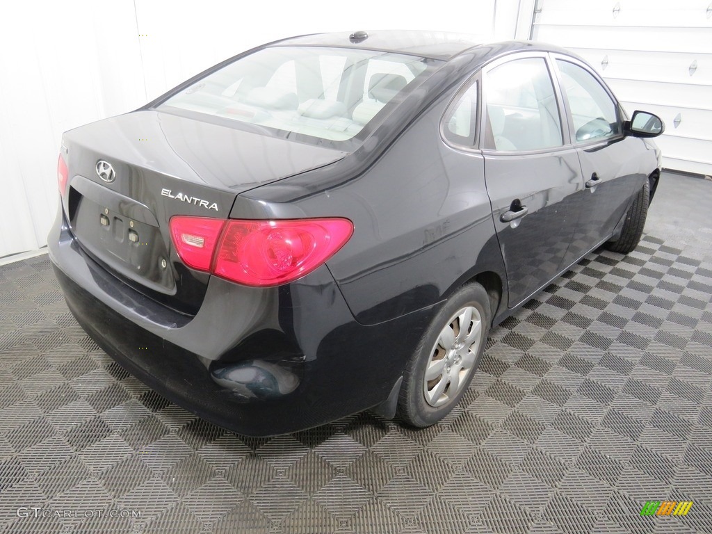2008 Elantra GLS Sedan - Black Pearl / Gray photo #8