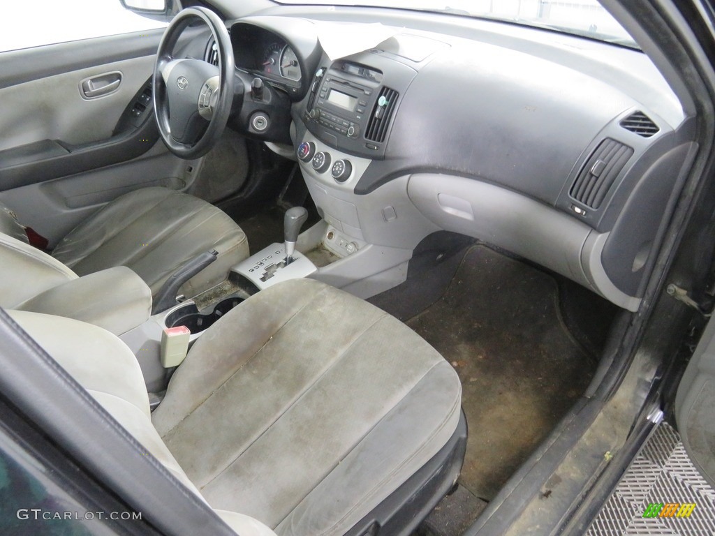2008 Elantra GLS Sedan - Black Pearl / Gray photo #13