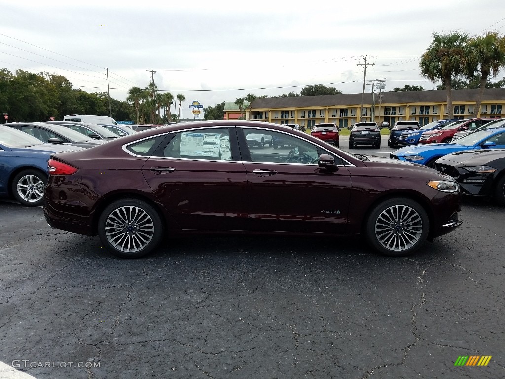 2018 Fusion Hybrid SE - Burgundy Velvet / Medium Light Stone photo #6