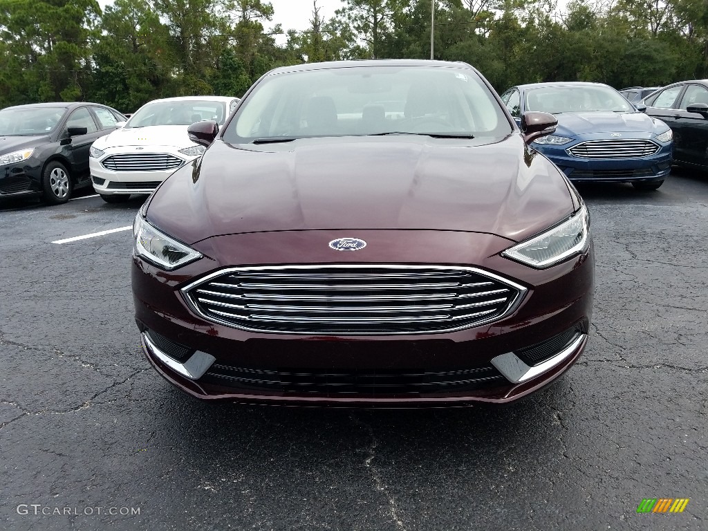 2018 Fusion Hybrid SE - Burgundy Velvet / Medium Light Stone photo #8