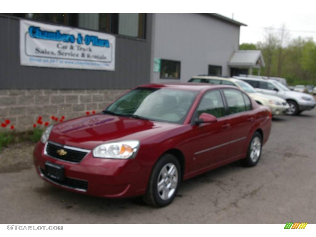 2006 Malibu LT Sedan - Sport Red Metallic / Titanium Gray photo #1