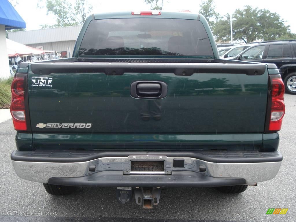 2006 Silverado 1500 LS Crew Cab 4x4 - Dark Green Metallic / Dark Charcoal photo #5