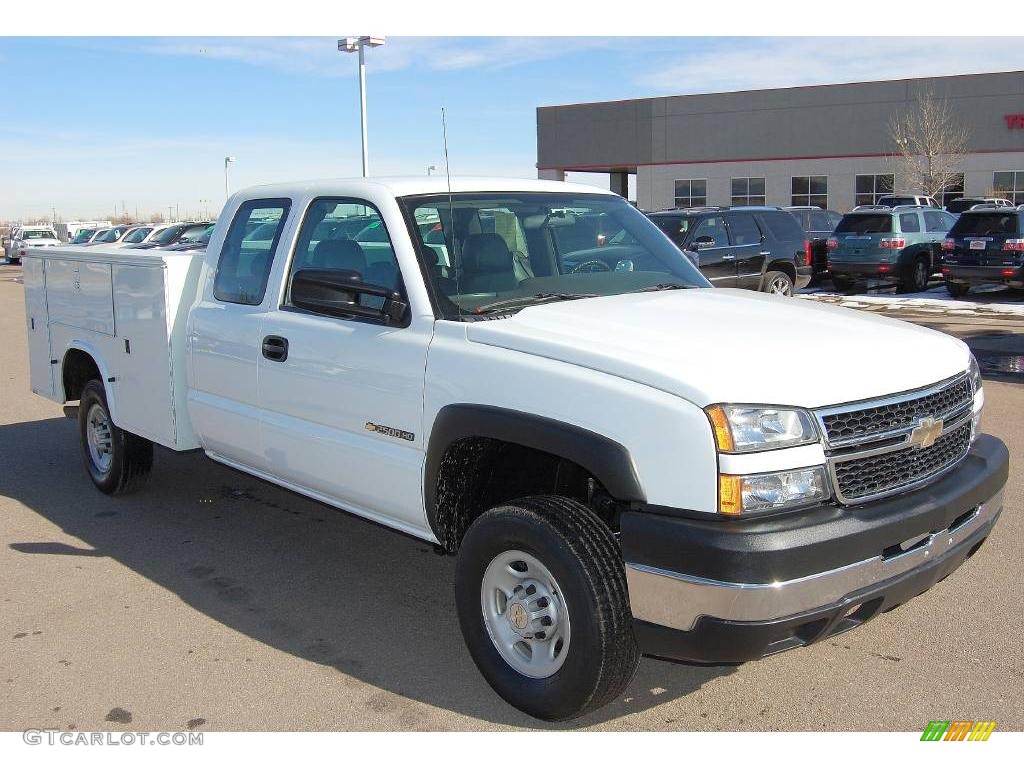 2006 Silverado 2500HD LT Extended Cab Chassis Commercial Utility - Summit White / Dark Charcoal photo #1