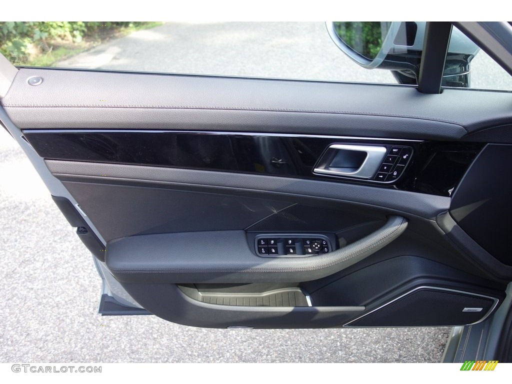 2018 Porsche Panamera 4S Black Door Panel Photo #129815684