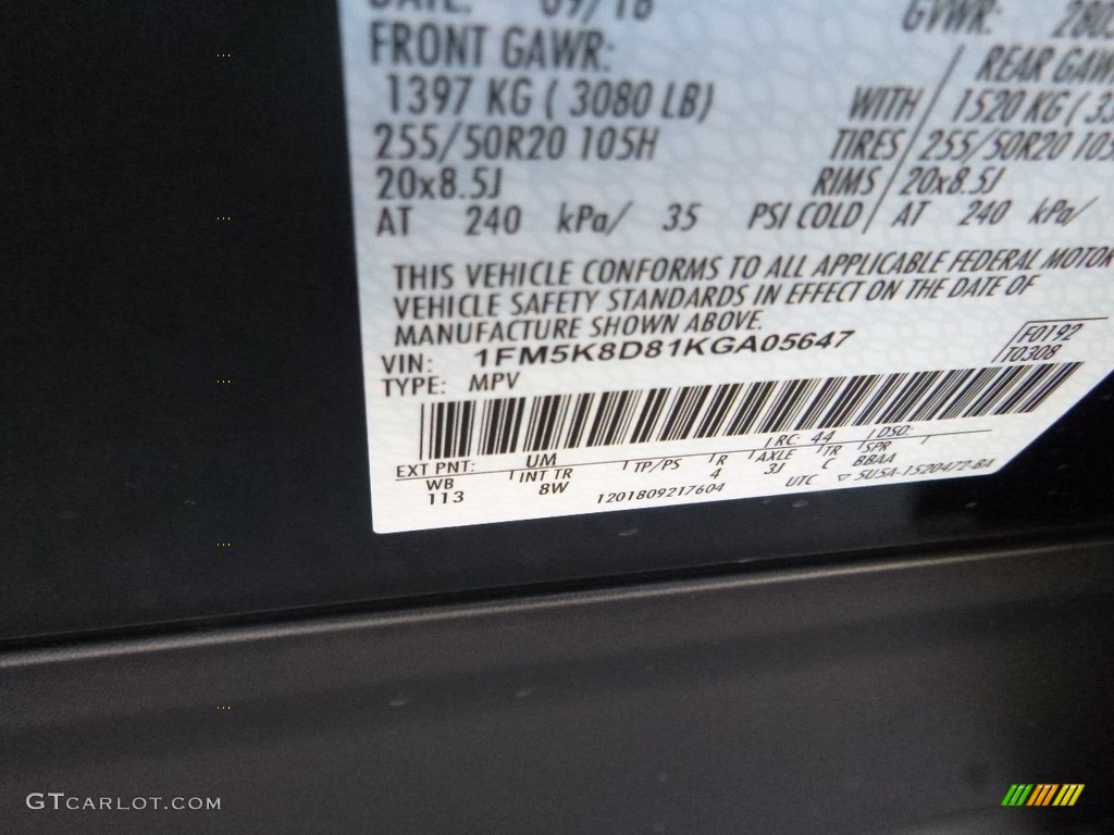 2019 Explorer XLT 4WD - Agate Black / Medium Black photo #12