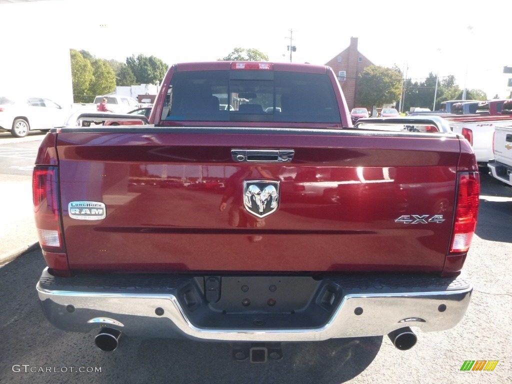 2012 Ram 1500 Laramie Longhorn Crew Cab 4x4 - Deep Cherry Red Crystal Pearl / Light Pebble Beige/Bark Brown photo #4