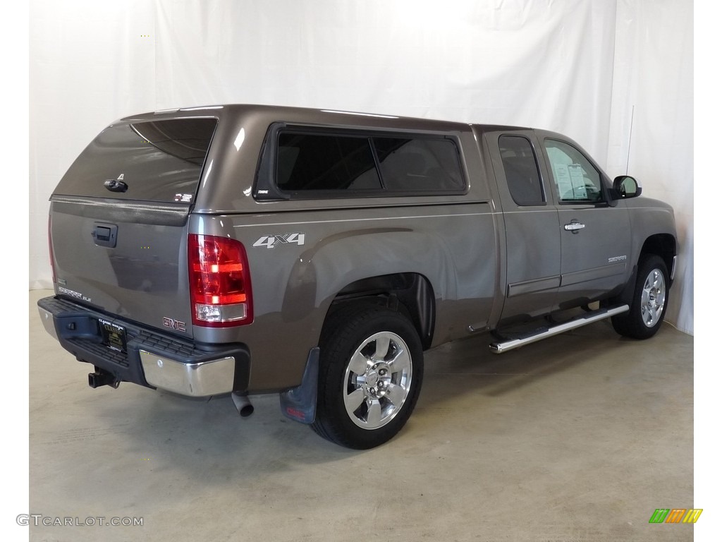 2011 Sierra 1500 SLE Extended Cab 4x4 - Mocha Steel Metallic / Ebony/Light Cashmere photo #2