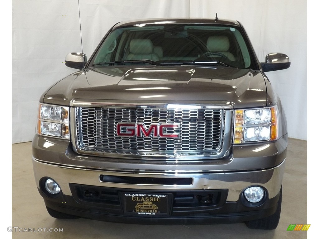 2011 Sierra 1500 SLE Extended Cab 4x4 - Mocha Steel Metallic / Ebony/Light Cashmere photo #4