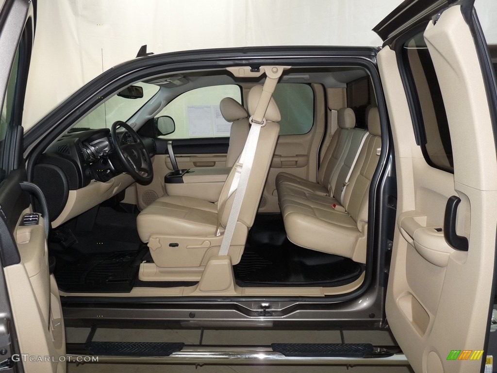 2011 Sierra 1500 SLE Extended Cab 4x4 - Mocha Steel Metallic / Ebony/Light Cashmere photo #9