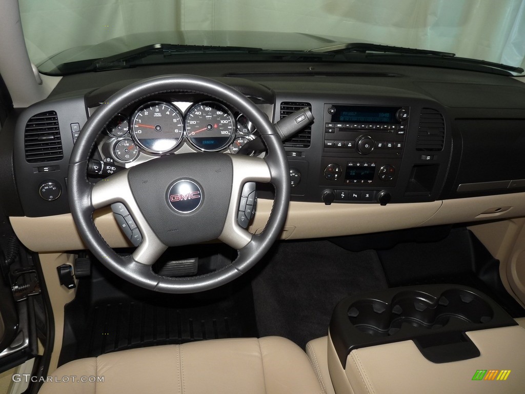 2011 Sierra 1500 SLE Extended Cab 4x4 - Mocha Steel Metallic / Ebony/Light Cashmere photo #13