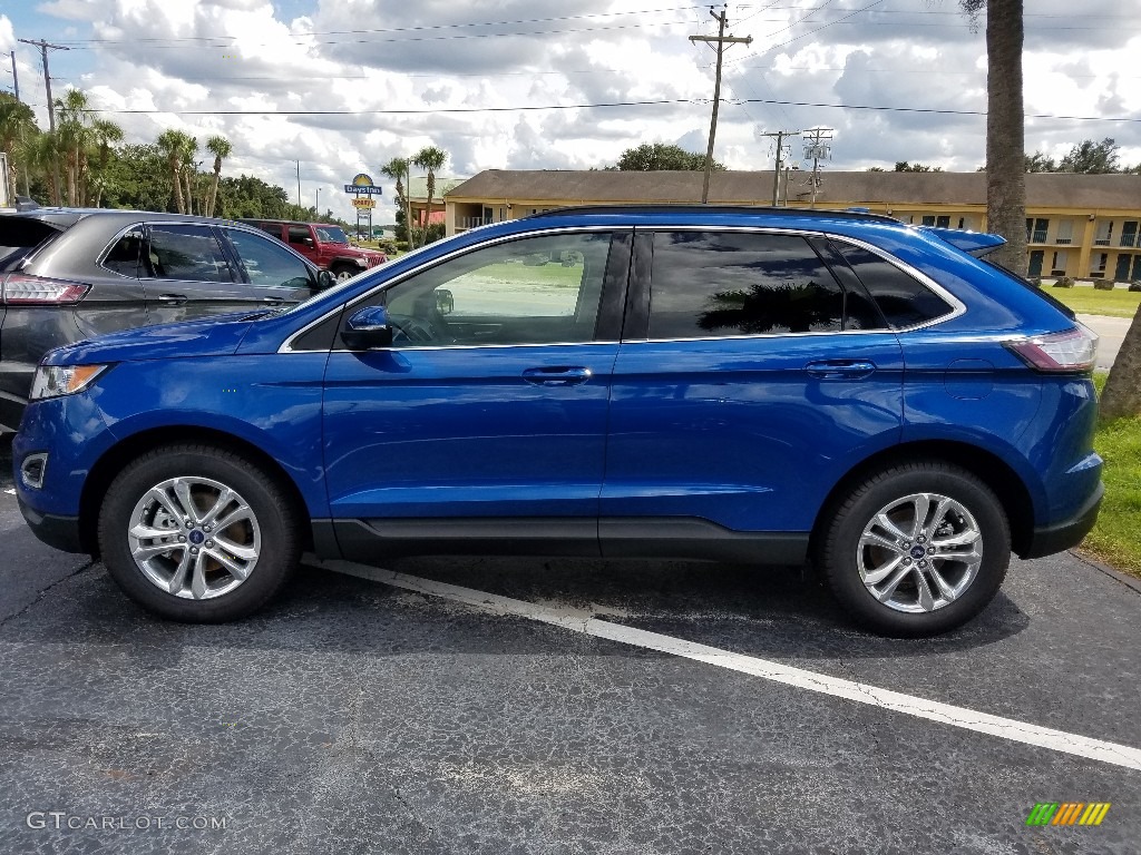 Lightning Blue 2018 Ford Edge SEL Exterior Photo #129824608